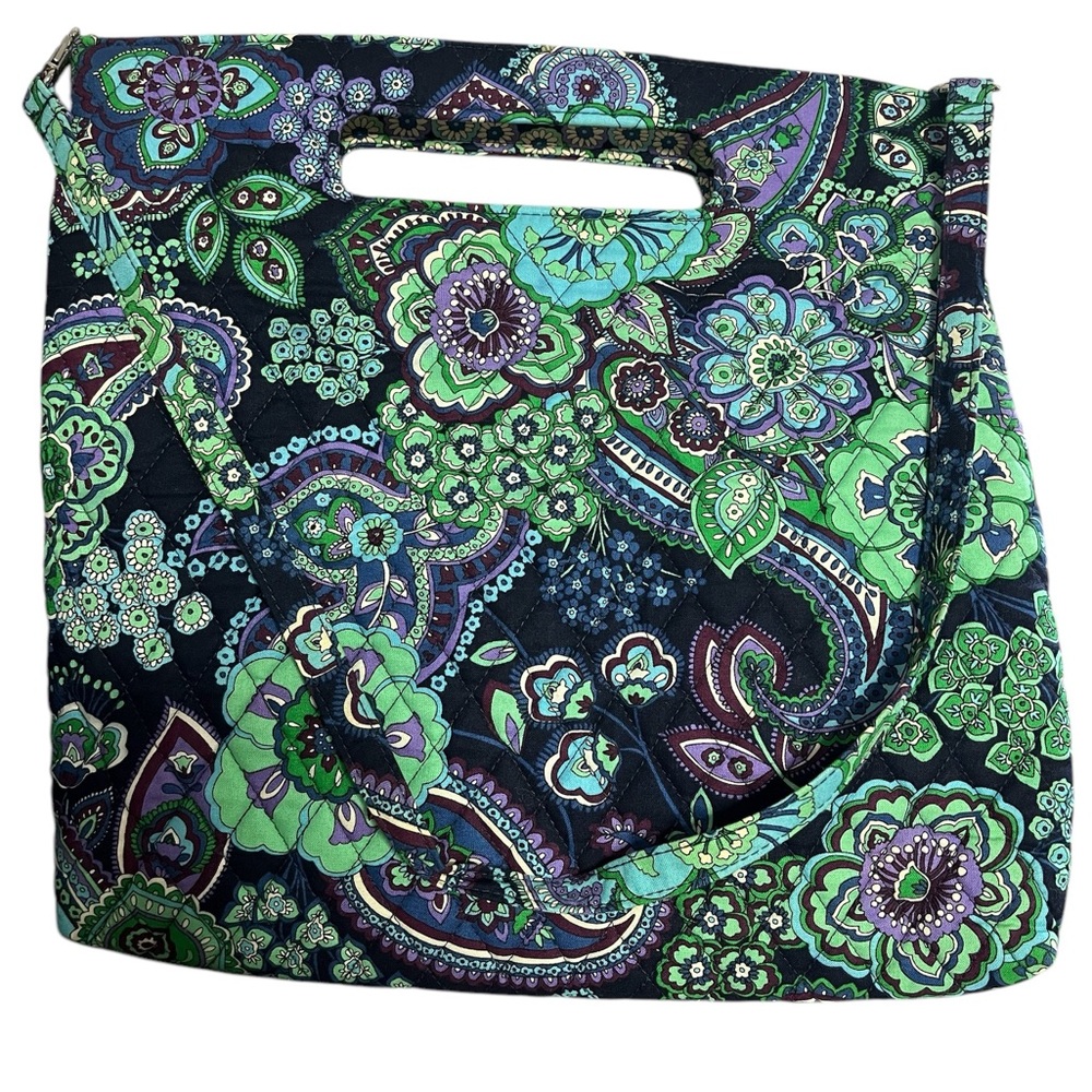 Vera Bradley Green and Blue Floral Women's Bag